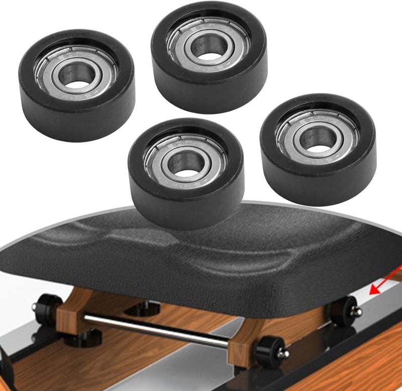 Cloudpower Rowing Machine Seat Wheels 4-Pack, 27Mm Diameter Rowing Machine Bearing Pulley Wheel Replacement For Water Rowers - Image 4
